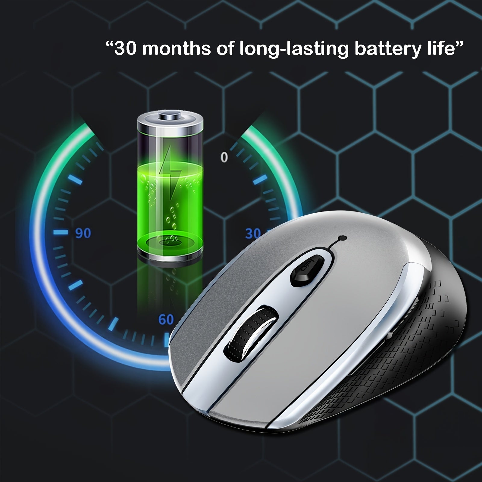 Cimetech Wireless Mouse, Sleek Rechargeable Quiet Mouse, LED Computer Mice with Dual Functionality, Works with Ipad, Laptop, PC, Mac, And Windows