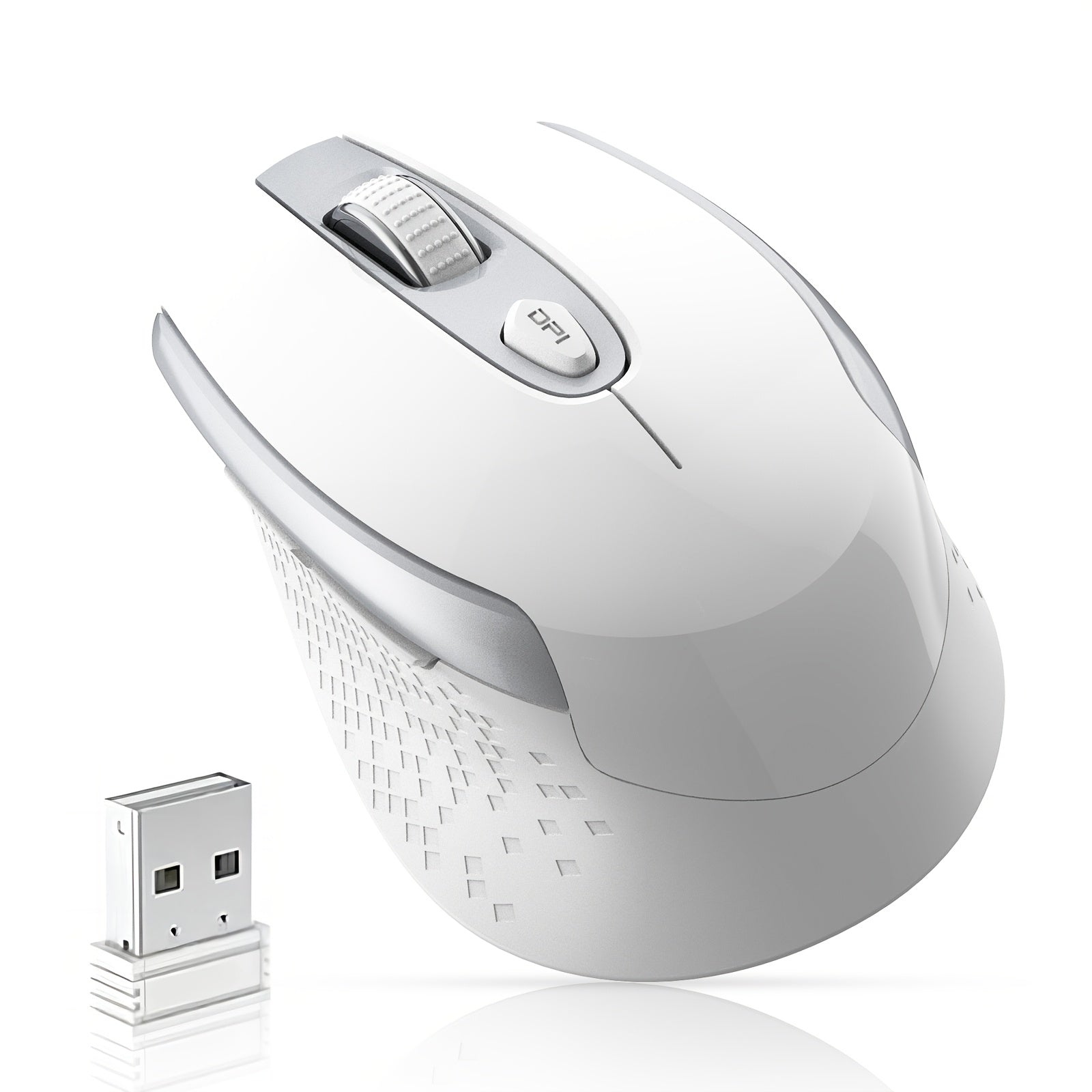 Cimetech Wireless Mouse, Sleek Rechargeable Quiet Mouse, LED Computer Mice with Dual Functionality, Works with Ipad, Laptop, PC, Mac, And Windows
