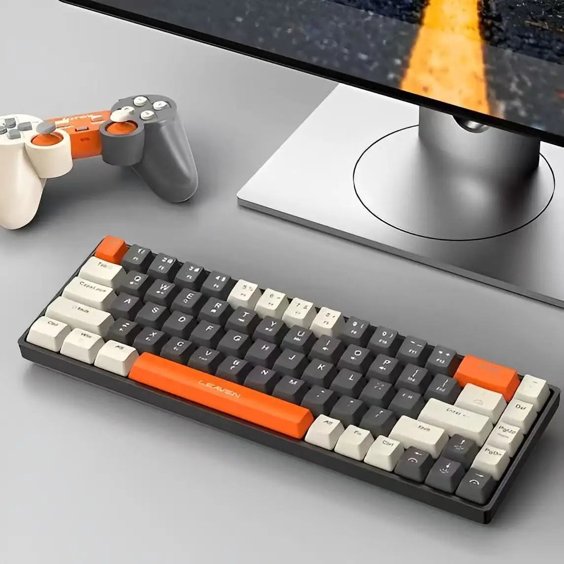 Gamer/Office Keyboard With Wire RGB LED Illuminated With 68 Mechanical Keyboards