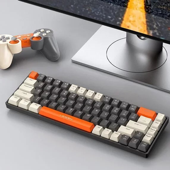 Gamer/Office Keyboard With Wire RGB LED Illuminated With 68 Mechanical Keyboards