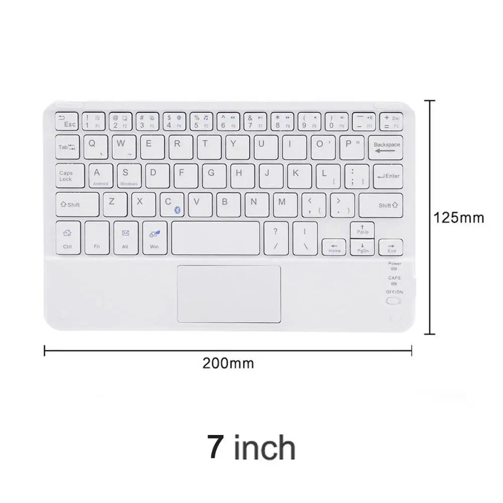 Touchpad Wireless Bluetooth Keyboard With Leather Case for iPad Tablet Phone Universal Portable Mini Wireless Bluetooth Keyboard