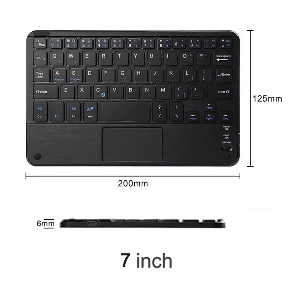 Touchpad Wireless Bluetooth Keyboard With Leather Case for iPad Tablet Phone Universal Portable Mini Wireless Bluetooth Keyboard