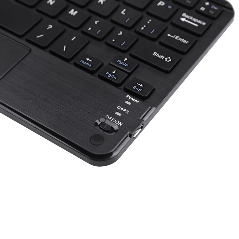 Touchpad Wireless Bluetooth Keyboard With Leather Case for iPad Tablet Phone Universal Portable Mini Wireless Bluetooth Keyboard