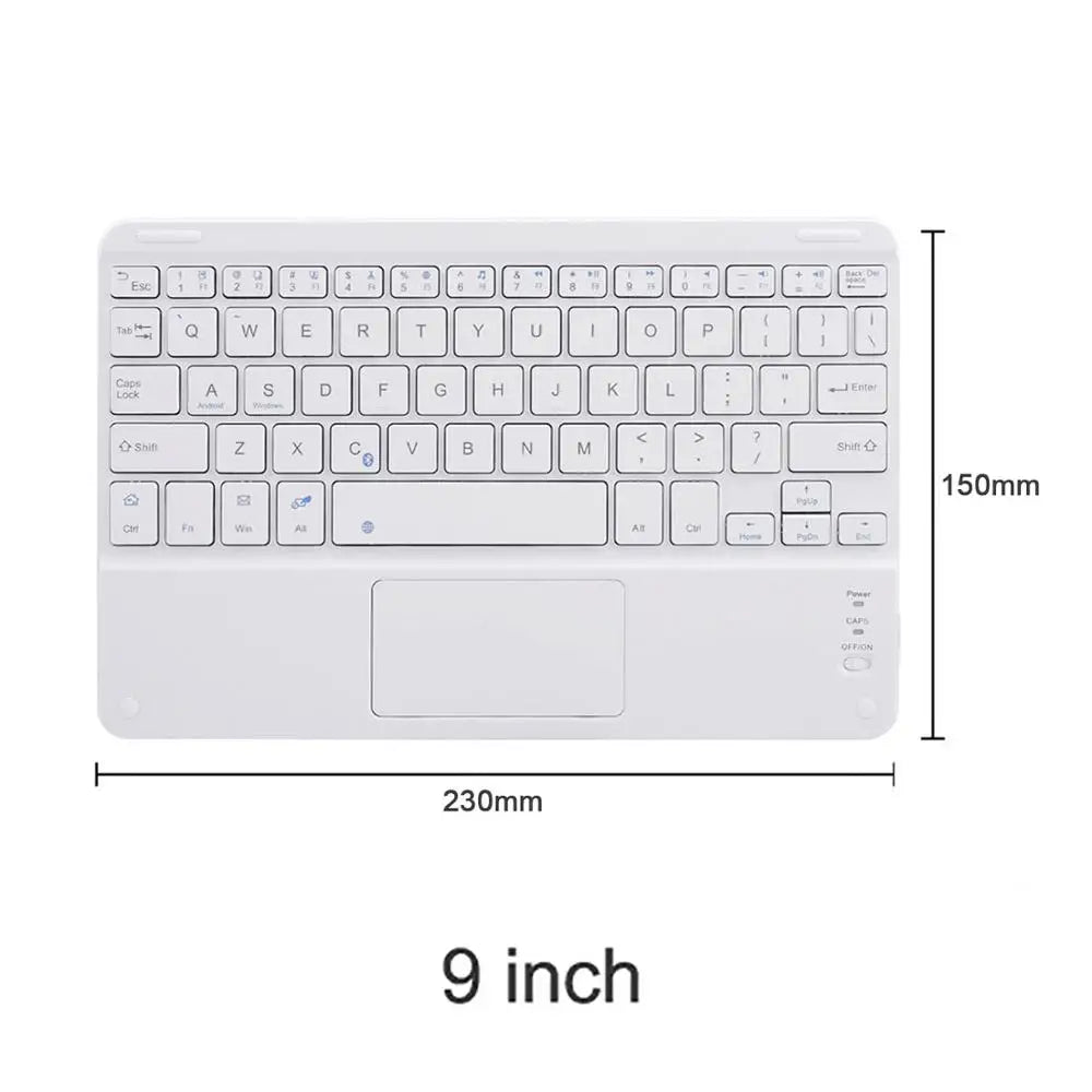 Touchpad Wireless Bluetooth Keyboard With Leather Case for iPad Tablet Phone Universal Portable Mini Wireless Bluetooth Keyboard