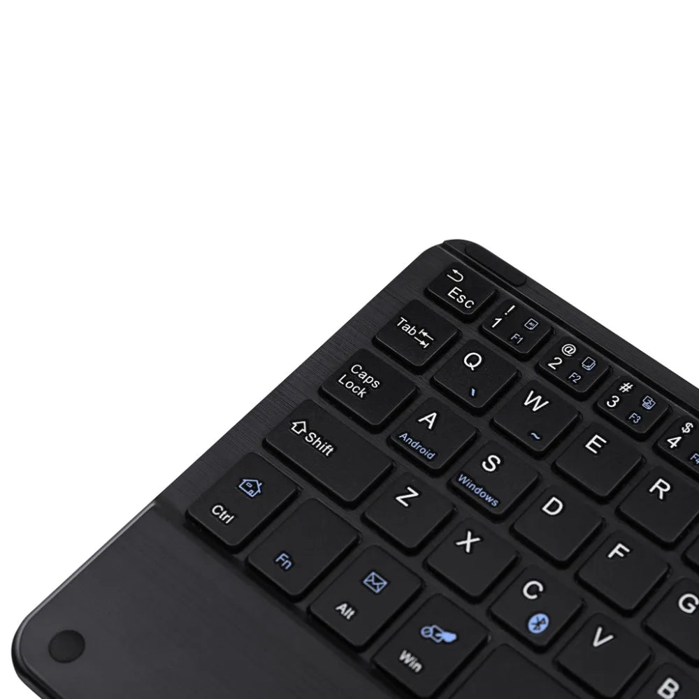 Touchpad Wireless Bluetooth Keyboard With Leather Case for iPad Tablet Phone Universal Portable Mini Wireless Bluetooth Keyboard
