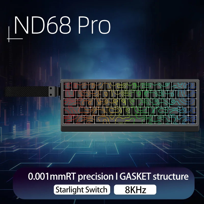 IROK ND63 MAX/ULTRA/ND68 Pro 0.001mm Rapid Trigg 8000HZ SOCD/RS Mechanical Keyboard with magnetic switch Gaming Keyboad 63/68key