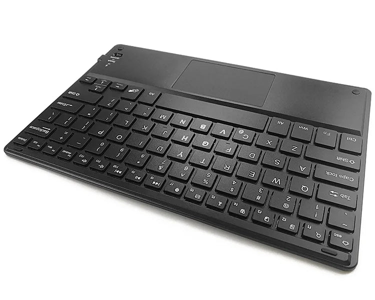 Touchpad Wireless Bluetooth Keyboard With Leather Case for iPad Tablet Phone Universal Portable Mini Wireless Bluetooth Keyboard
