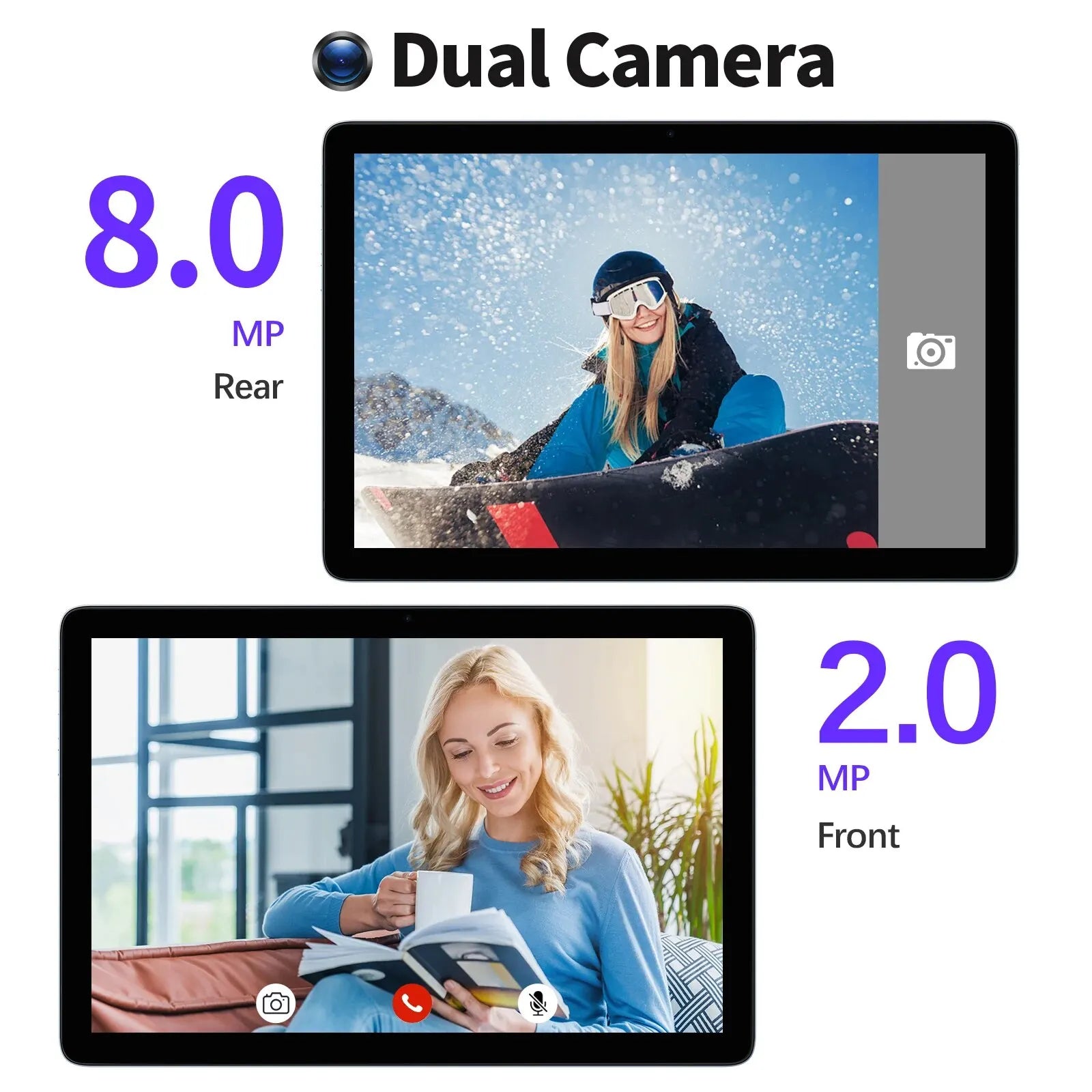 PRITOM TAB11 Android 15 Tablet 10 Inch, 8GB(4+4 Expand) RAM + 128GB ROM, Octa Core, 5G WiFi, with Keyboard, Mouse, Case