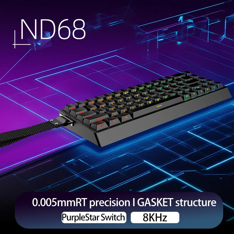 IROK ND63 MAX/ULTRA/ND68 Pro 0.001mm Rapid Trigg 8000HZ SOCD/RS Mechanical Keyboard with magnetic switch Gaming Keyboad 63/68key