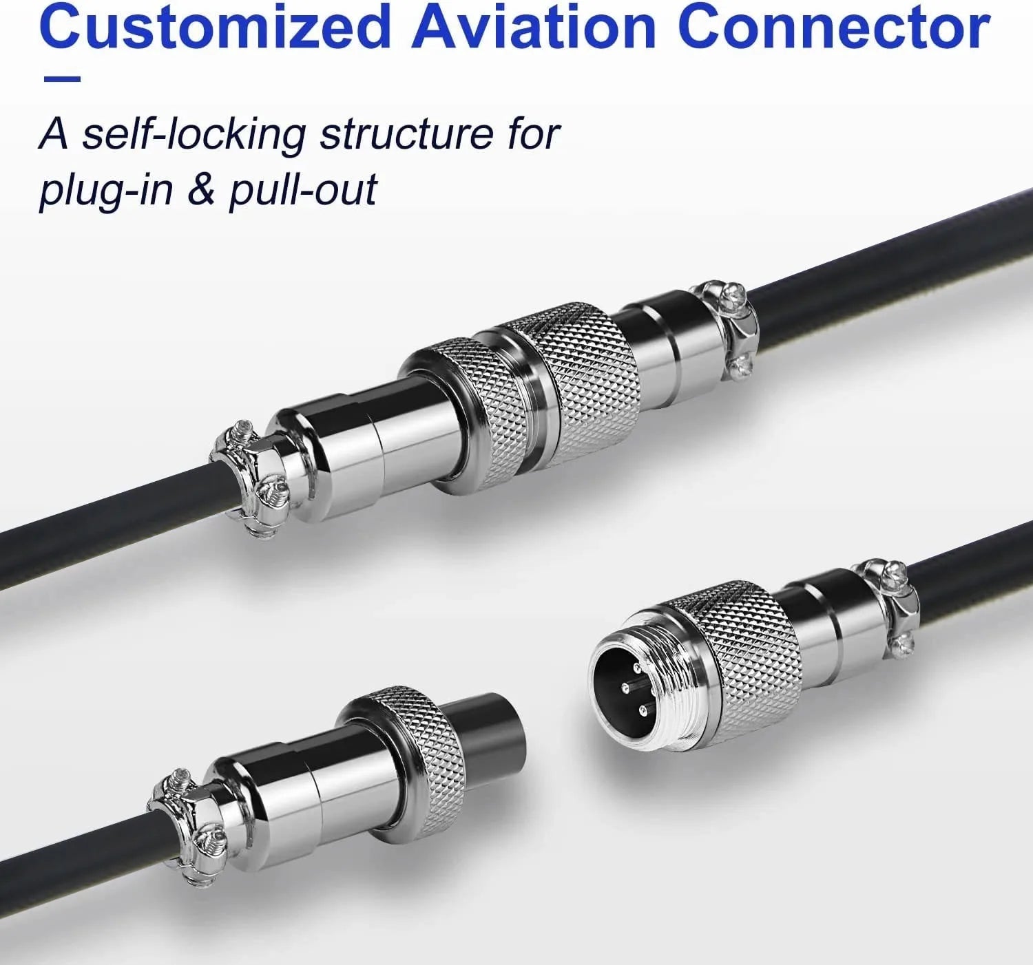 Mechanical Keyboard Coiled Cable USB Type C Mechanical Keyboard Aviator Desktop Computer Aviation Connector Cord Max 3M