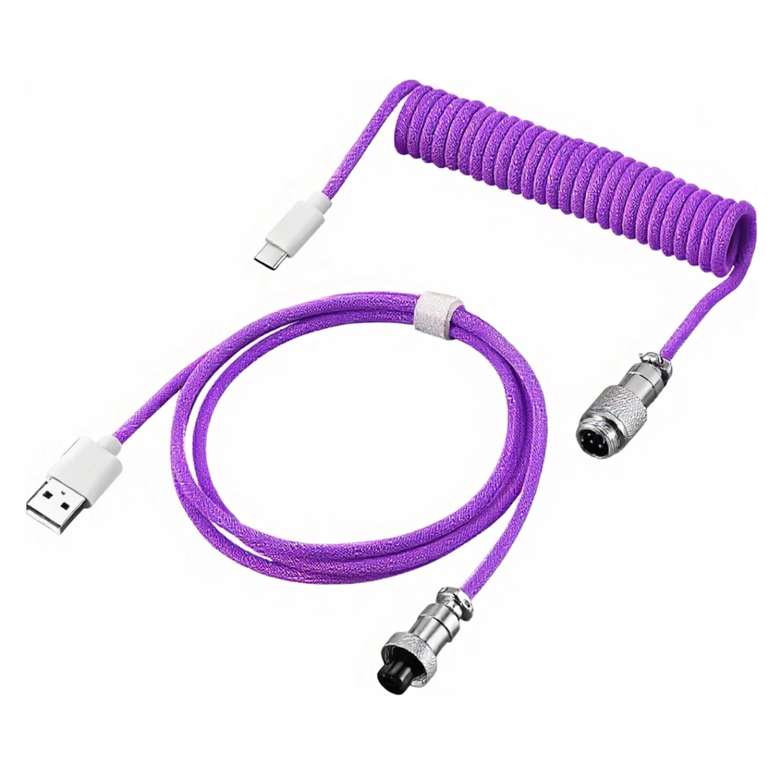 Mechanical Keyboard Coiled Cable USB Type C Mechanical Keyboard Aviator Desktop Computer Aviation Connector Cord Max 3M
