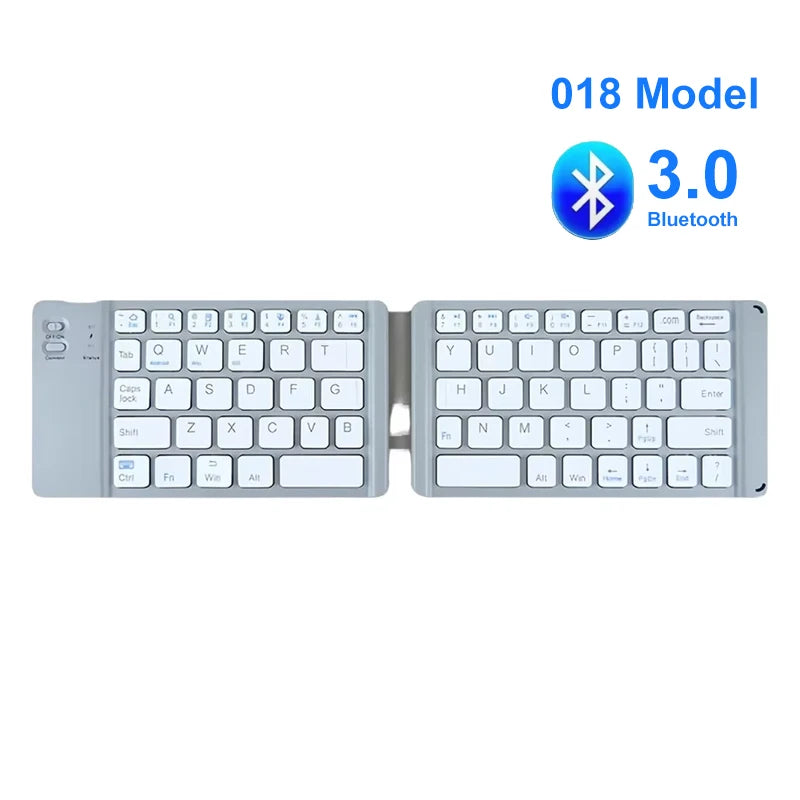 Bluetooth 5.0 Keyboard Tri-fold Keyboard Mini Keyboard with Touchpad Rechargeable Wireless Keyboard For Windows Android iOS