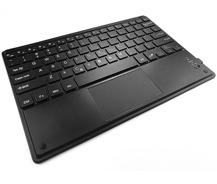 Touchpad Wireless Bluetooth Keyboard With Leather Case for iPad Tablet Phone Universal Portable Mini Wireless Bluetooth Keyboard