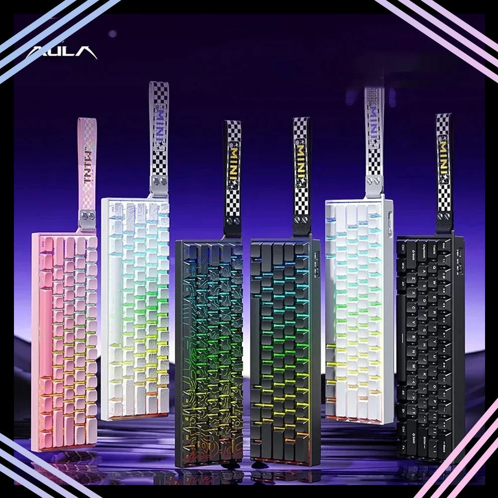 AULA Mini60 HE Magnetic Switch Keyboard RGB Tri Mode Wireless Mechanical Keyboard 8000Hz 0.01mmRT Gaming Keyboard 14 Gamer Gifts