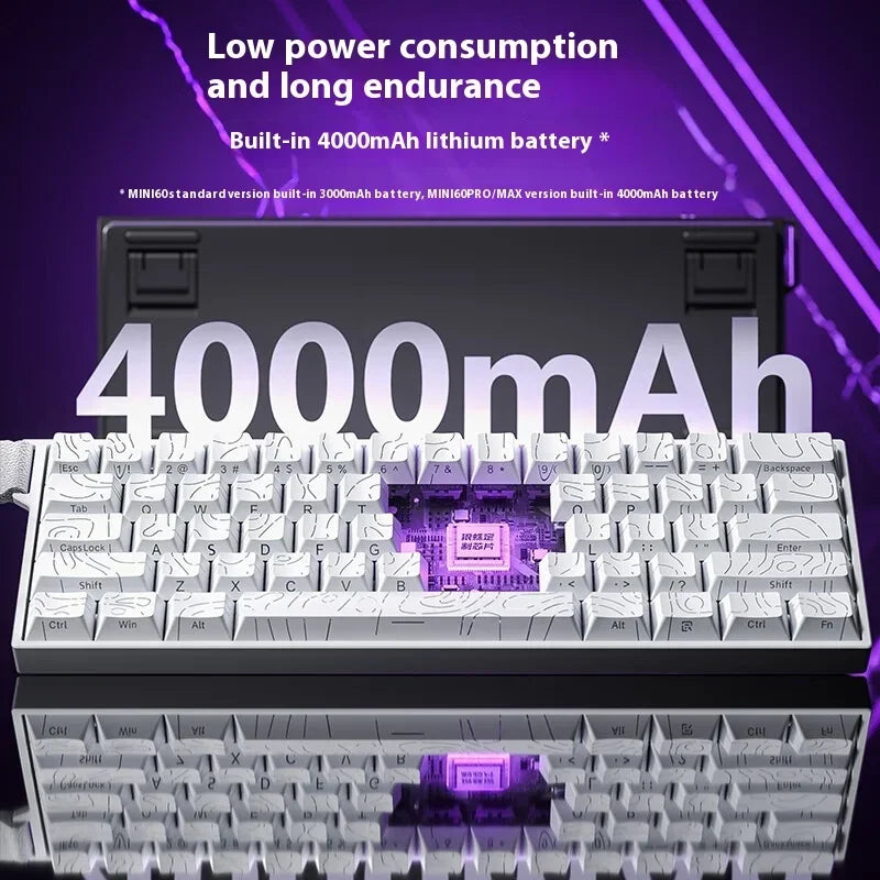 AULA Mini60 HE Magnetic Switch Keyboard RGB Tri Mode Wireless Mechanical Keyboard 8000Hz 0.01mmRT Gaming Keyboard 14 Gamer Gifts