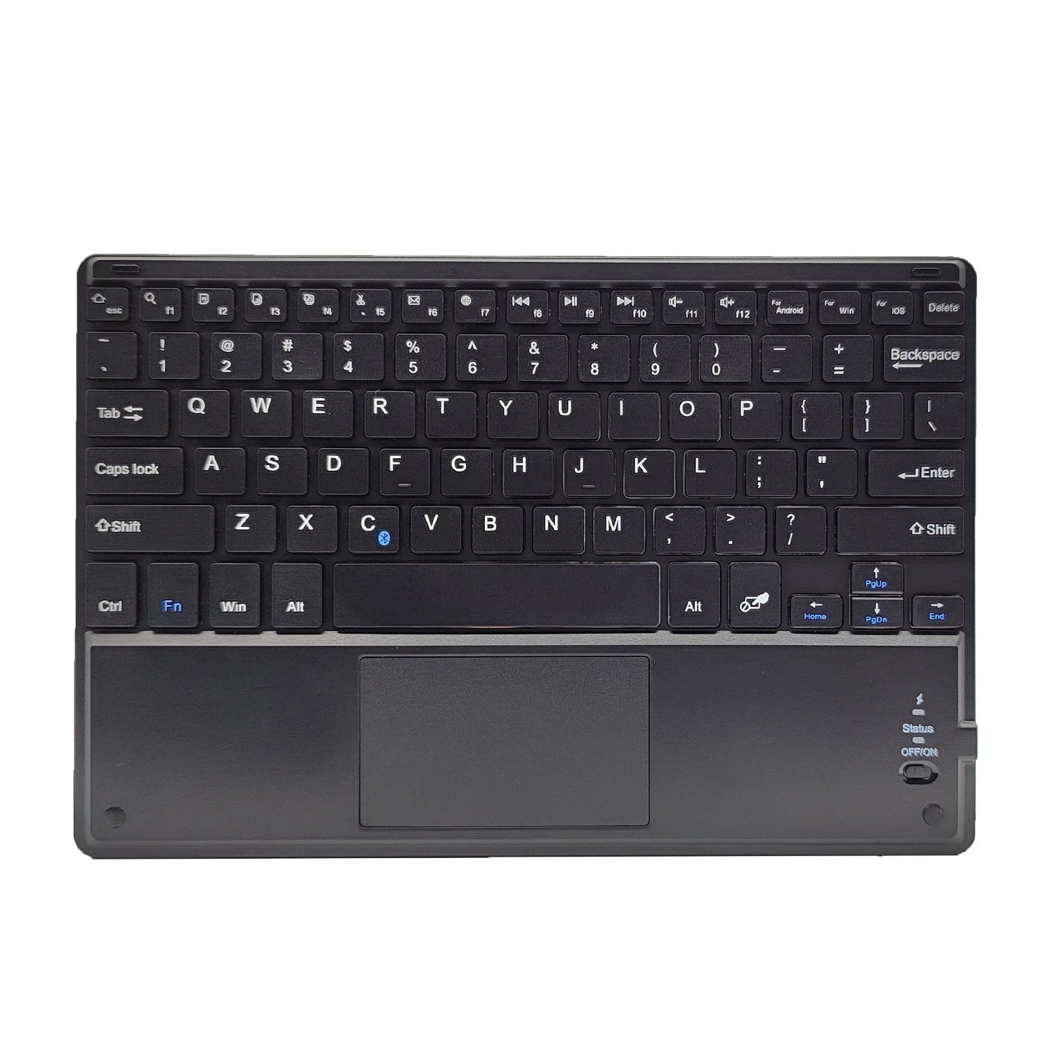 Touchpad Wireless Bluetooth Keyboard With Leather Case for iPad Tablet Phone Universal Portable Mini Wireless Bluetooth Keyboard