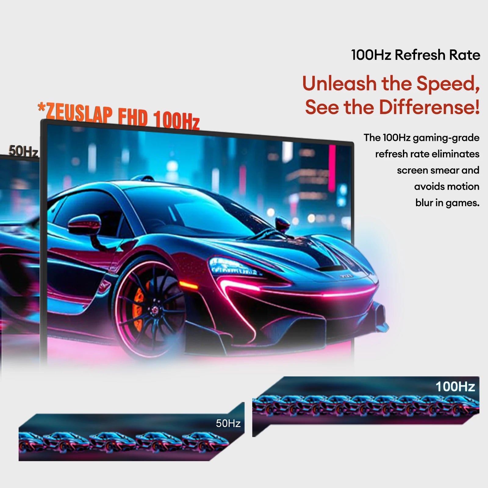 ZEUSLAP 18.5" Touch Screen Portable Monitor 100Hz 100% sRGB With Screen Holder Stand For Laptop Phone Xbox PS4 PS5 Switch