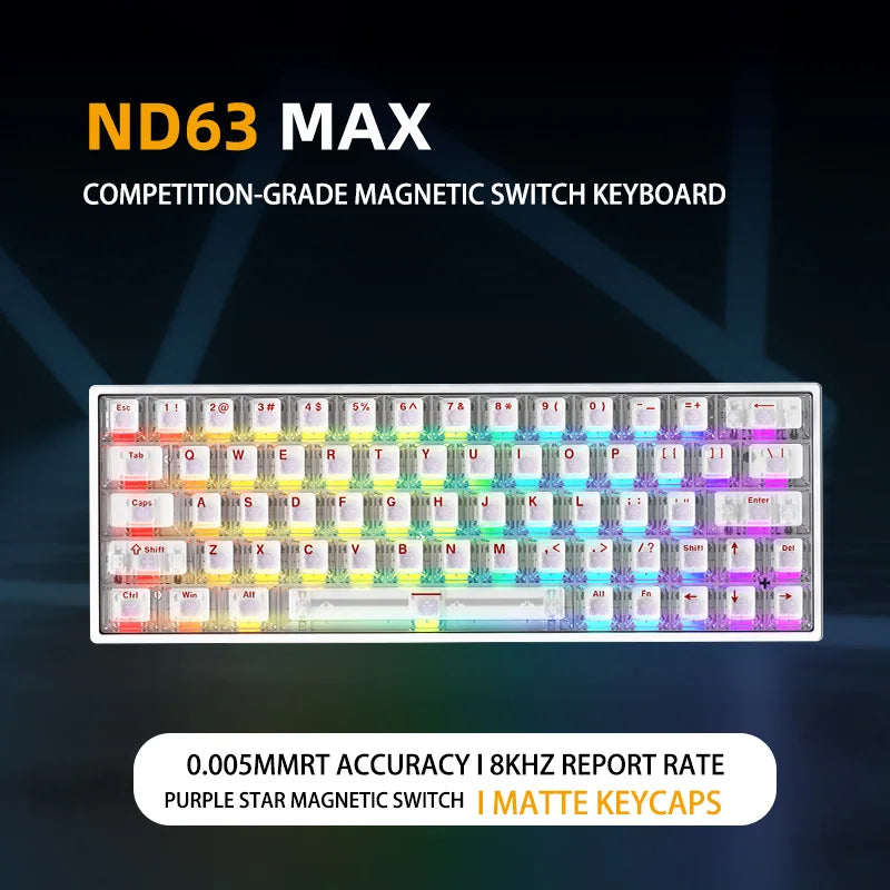 IROK ND63 MAX/ULTRA/ND68 Pro 0.001mm Rapid Trigg 8000HZ SOCD/RS Mechanical Keyboard with magnetic switch Gaming Keyboad 63/68key