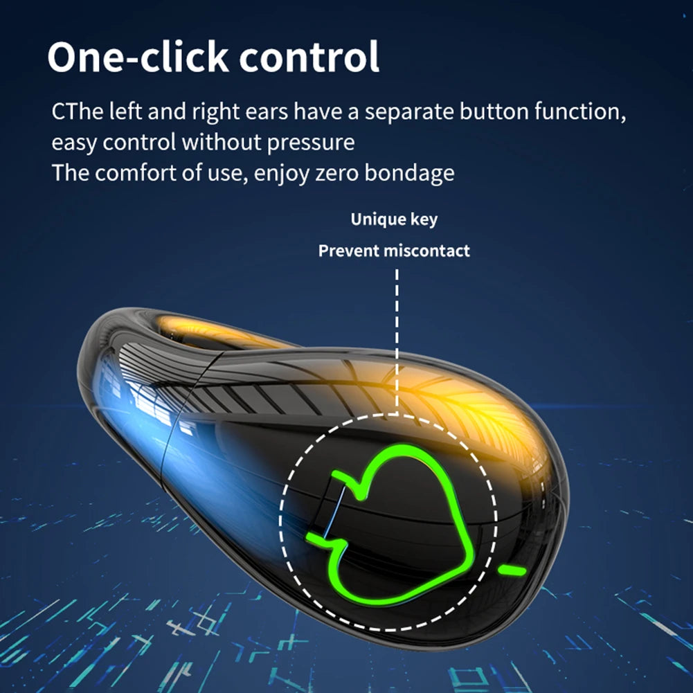 AX11 Bone Conduction Wireless Headphones IPX5 Waterproof Single Ear Clip Earphones Bluetooth Sport Gamer Headset With Mic Earbud