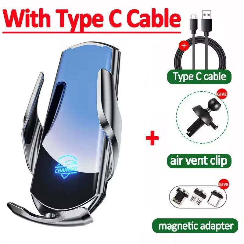 100W Wireless Car Charger Magnetic Car Phone Holder For iPhone 11 12 13 14 15 Pro Xiaomi Samsung Fast Charging Wireless Chargers