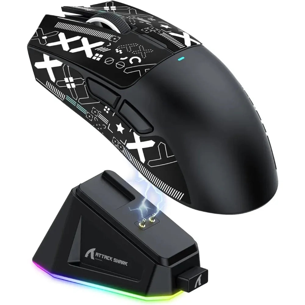 Attack Shark X11 PAW3311 Wireless Bluetooth Mouse, 2.4G 400IPS RGB PC Gaming Mouse