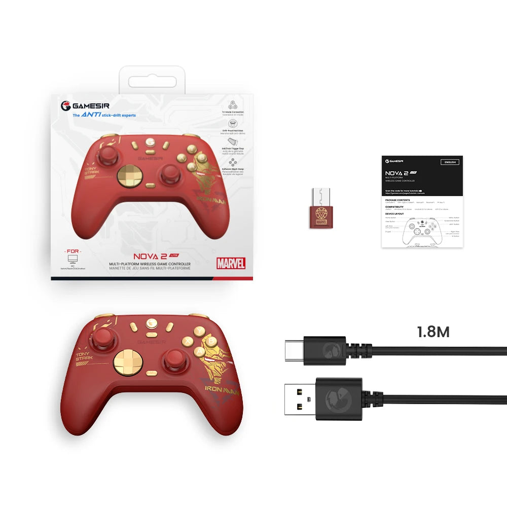 GameSir Nova 2 Lite Iron Man Edition Wireless Game Controller for Android and iOS，Switch, PC