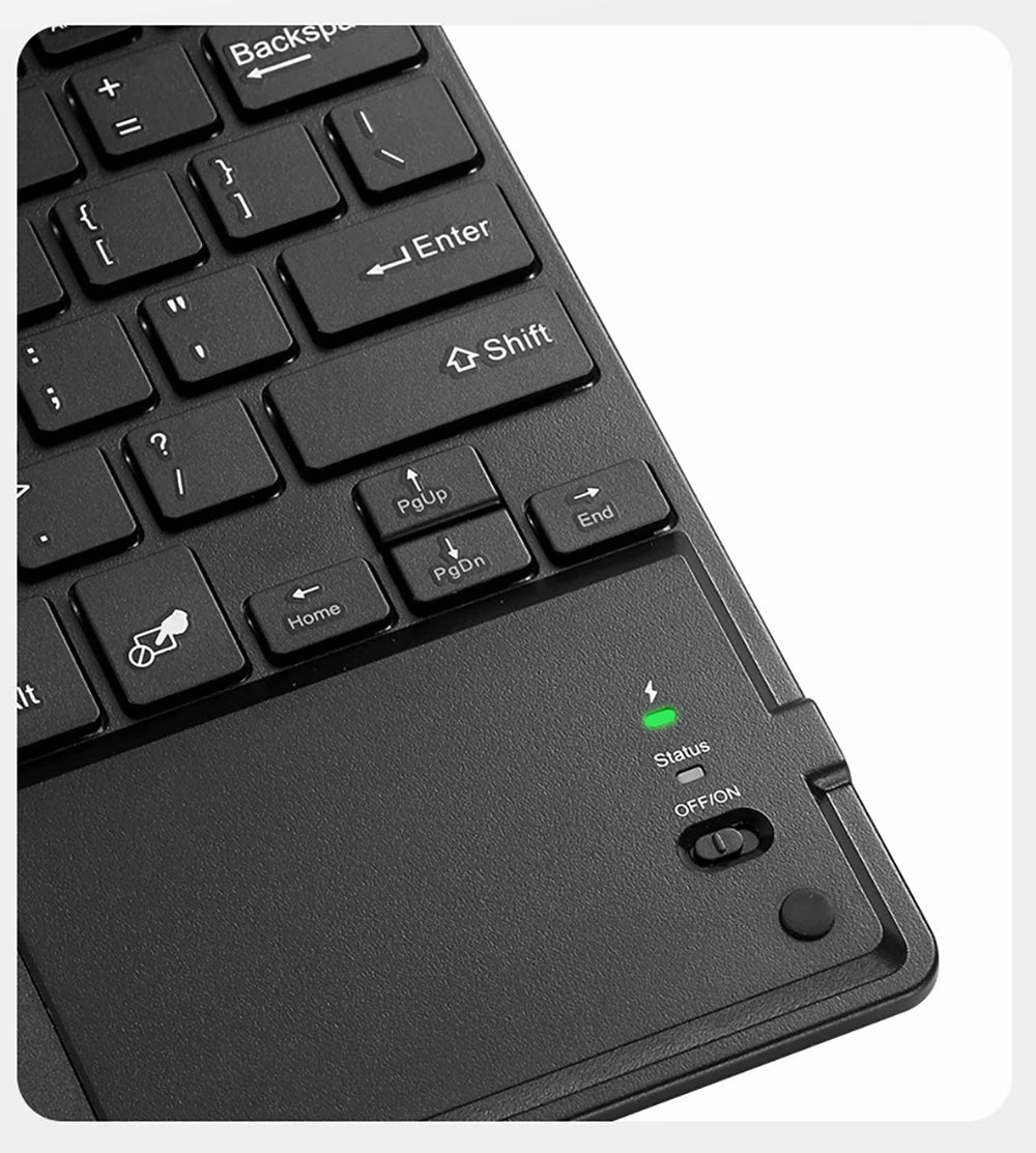 Touchpad Wireless Bluetooth Keyboard With Leather Case for iPad Tablet Phone Universal Portable Mini Wireless Bluetooth Keyboard